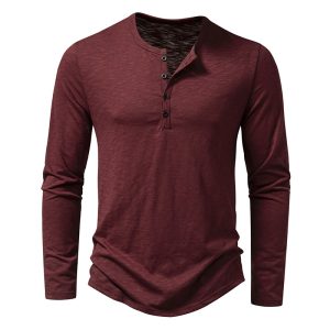 Men's long sleeve Henley